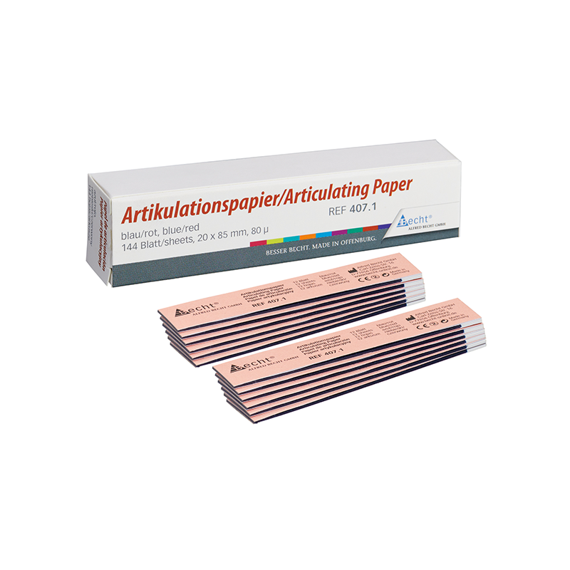 PAPEL ARTICULAR RECTO AZUL 80 MICRAS