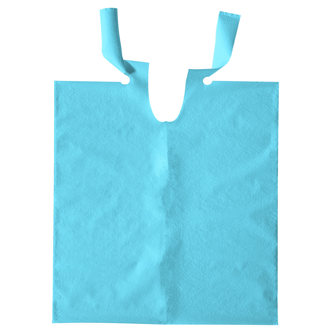 BABERO DE PAPEL PLASTICO  AZUL 50X57CM