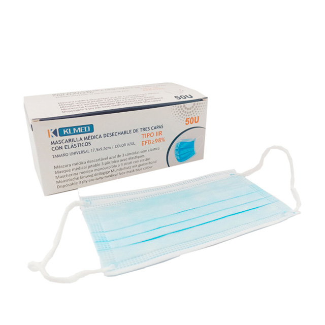 MASCARILLA QUIRURGICA TIPO IIR AZUL