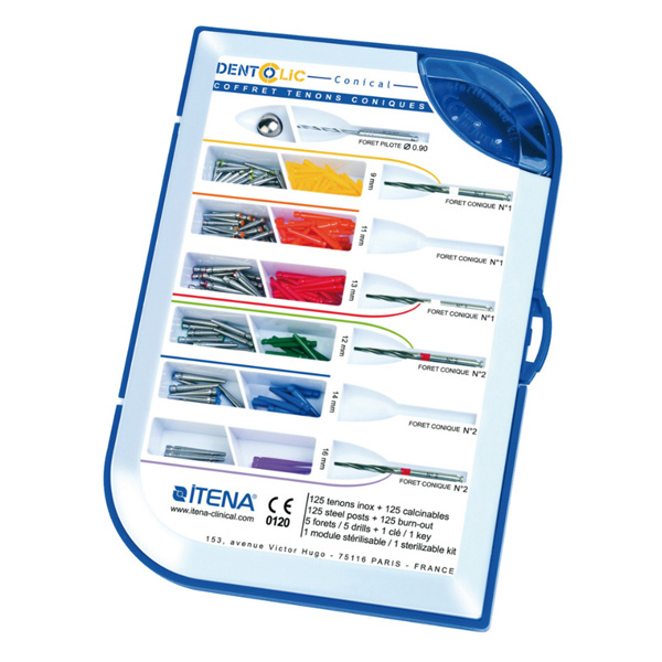 POSTES CILÃNDRICO-CÃNICOS CALCINABLES Ã 1,28 MM X 9,5 MM (COLOR AMARILLO)