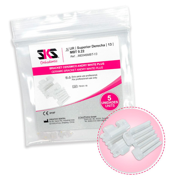 BRACKETS CERAMICOS ANDRY WHITE MBT 022 NÂº21