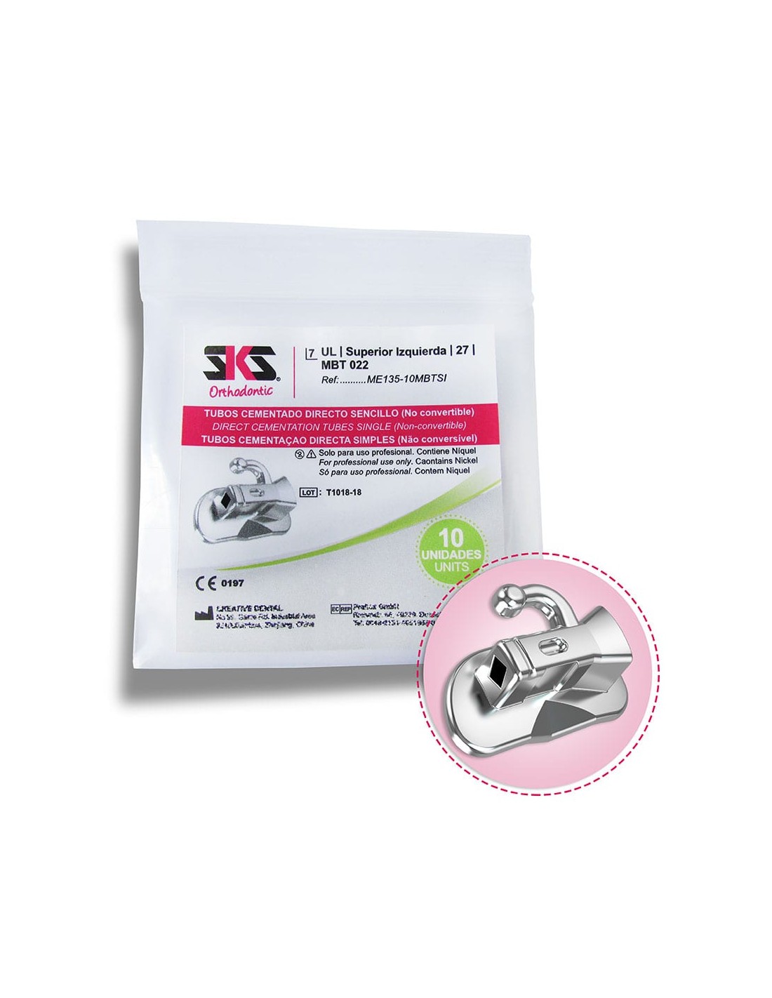 TUBO SKS 16 simple convertible 0.22 roth sup dcha 10 ud