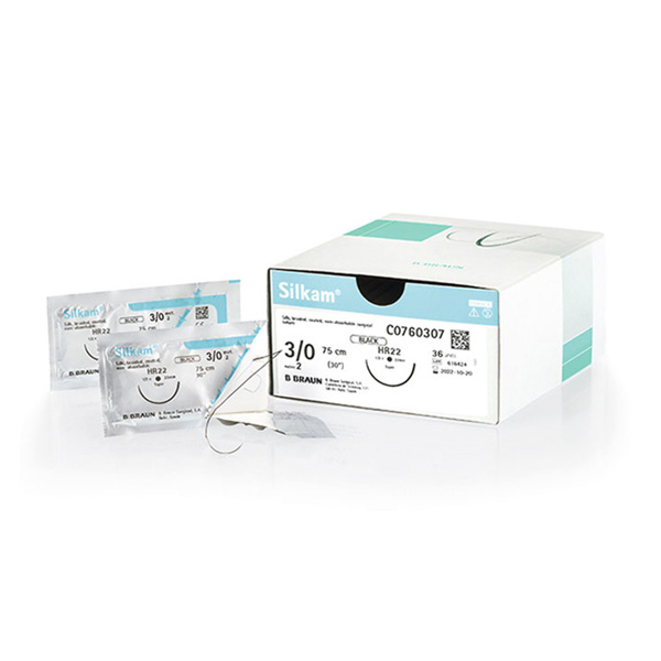 SUTURAS SILKAM NEGRA 3/0 45 CM HS21