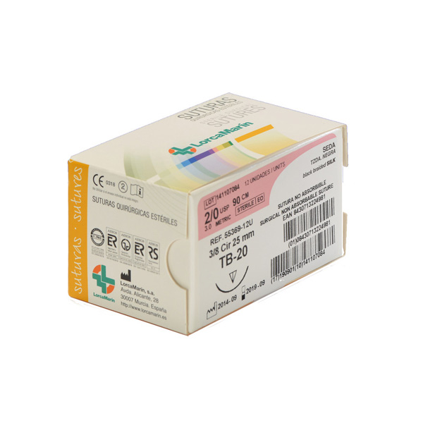 SUTURA LORCA NEG TB-15 3/8C.20MM 4/0