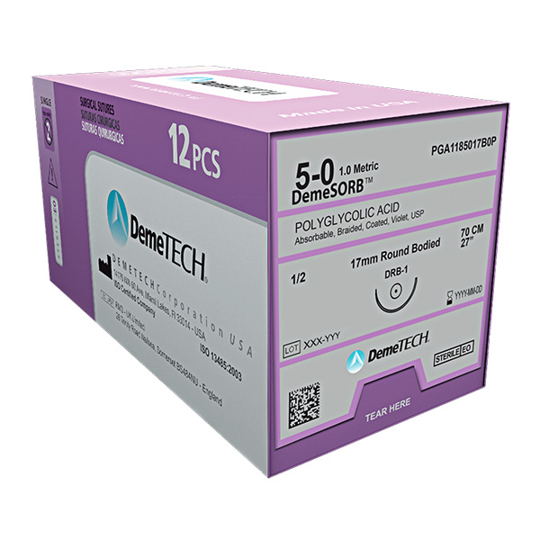 SUTURA PGA 4/0 RC 3/8 19 MM 75CM