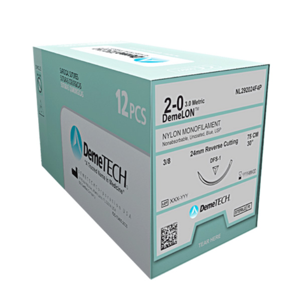 SUTURA NYLON 4/0 RC 3/8 19 MM 75CM