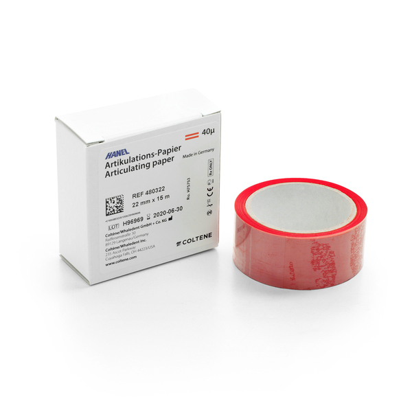 PAPEL ARTICULAR 22MM. ROJO 40 MICRAS